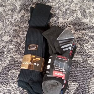 Gold Toe Men's Black Socks N Layer 8 Ankle Socks Mens Size Shoe 6-12